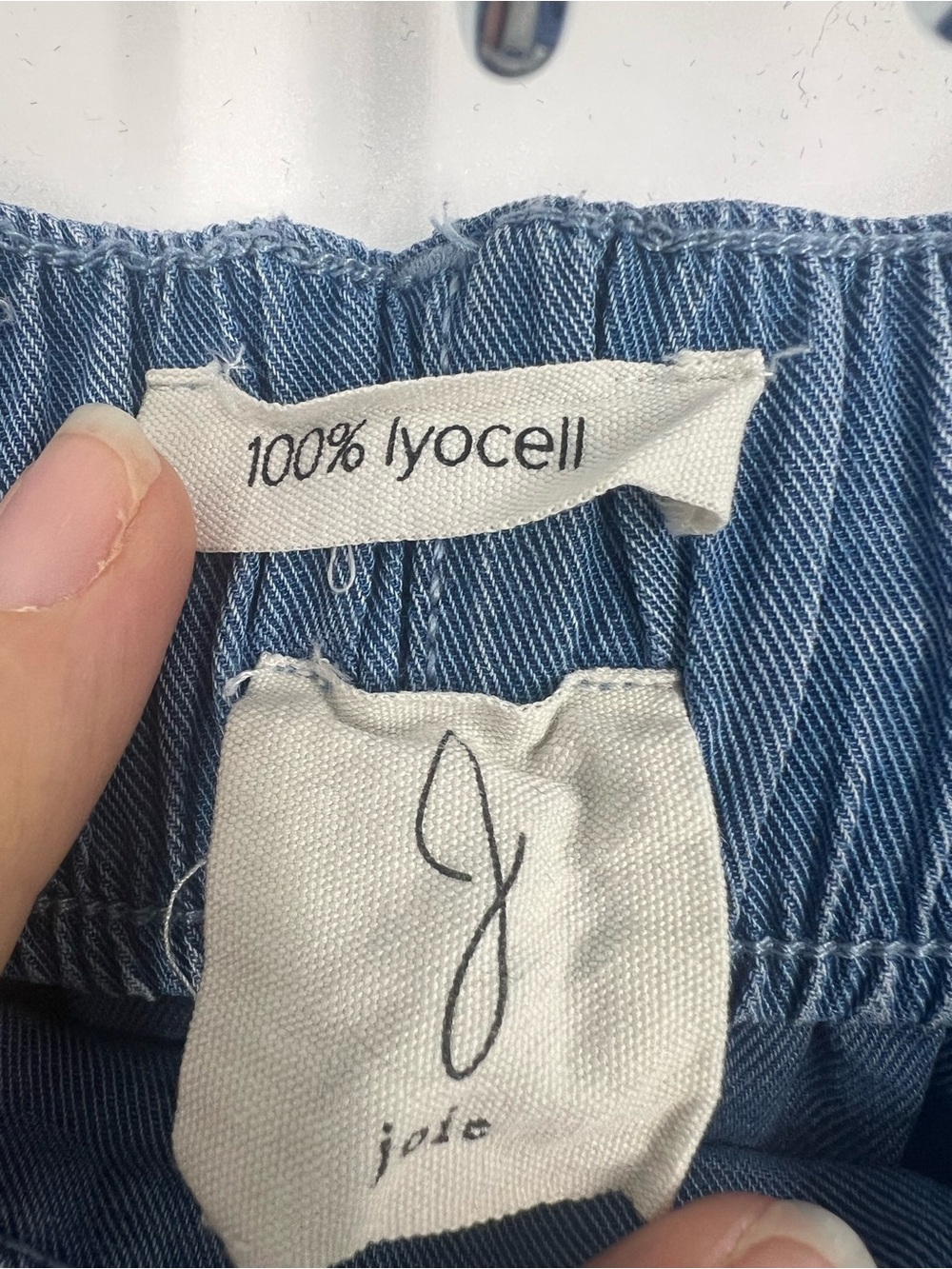 Joie 100% Lyocell Wide Leg Crop Pants Blue Drawstring Waist XL - Picture 5 of 10
